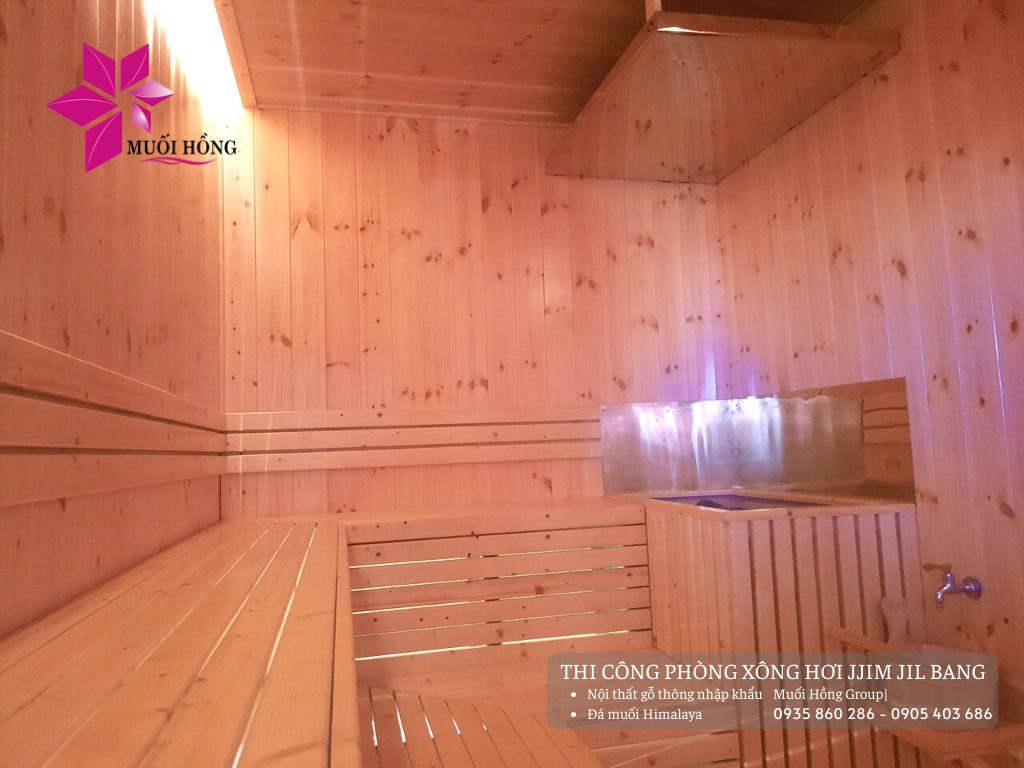 Thi công lắp đặt phòng xông hơi sauna hồng ngoại