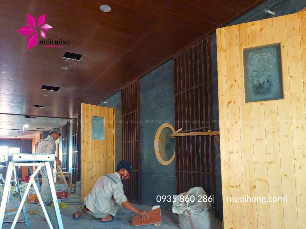 Thi công phòng xông hơi Onsen Jjimjilbang