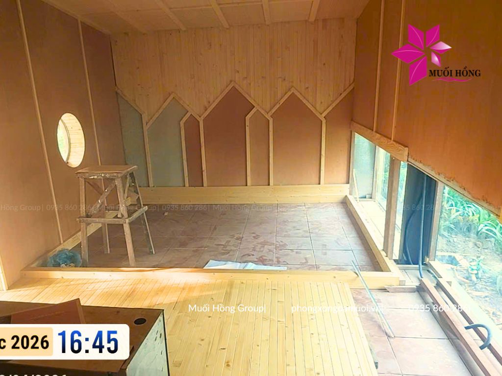 Thi công phòng xông hơi Onsen JjimJilBang khách sạn