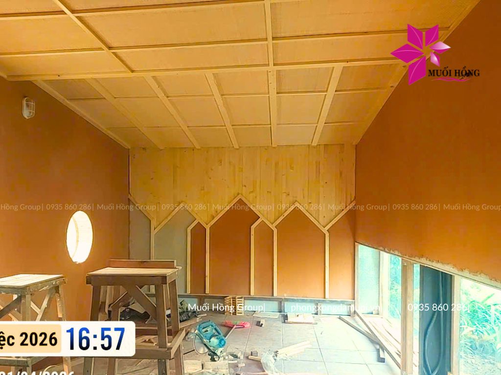 Thi công phòng xông hơi đá muối hồng ngoại